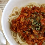 Spaghetti a la Bolognese vegan