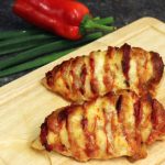 Hühnchen mit Tomate-Mozarella-Füllung – Hasselback Chicken