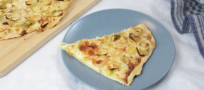 Flammkuchen mit Lauch