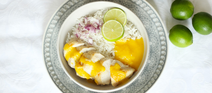 Chicken Bowl mit Mango-Limetten Sauce