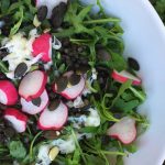 Belugalinsen Salat mit Kohlrabi und Rucola